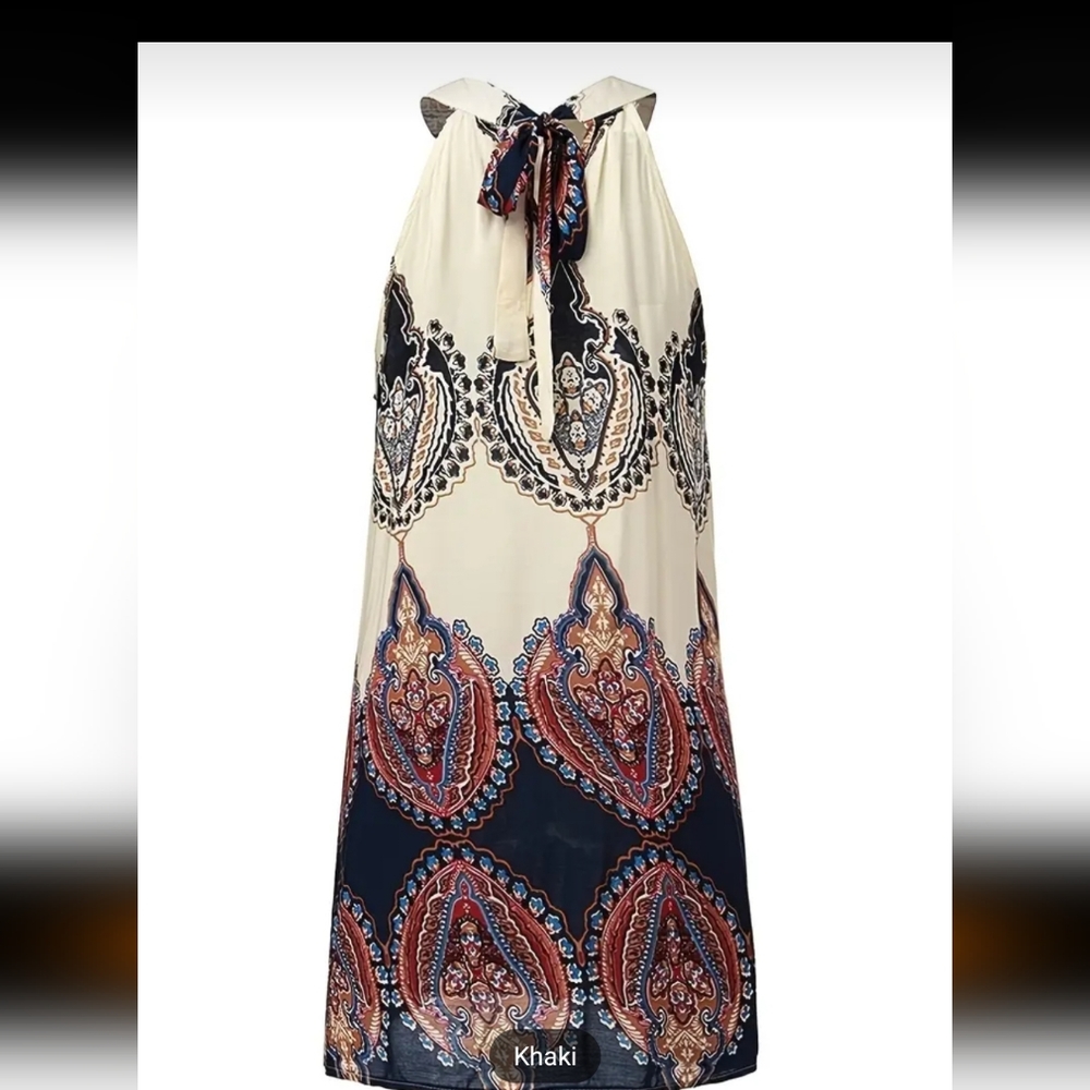 Bohemian Halter Dress, Casual Every Day Dress For Summer & Spring, Women's - Picture 3 of 6